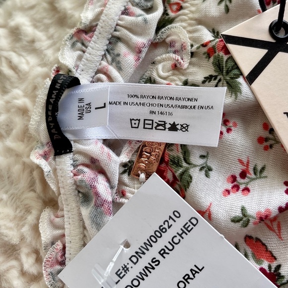 🌹 Daydream Nation LA “Meadows” Ruched Brazilian Panty Floral boutique lingerie - Picture 7 of 11